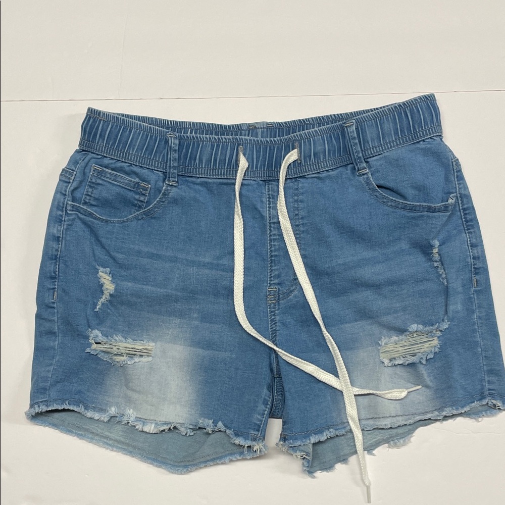 Distressed Denim Shorts